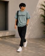 Balenciaga | Light Cyan Drop Shoulder