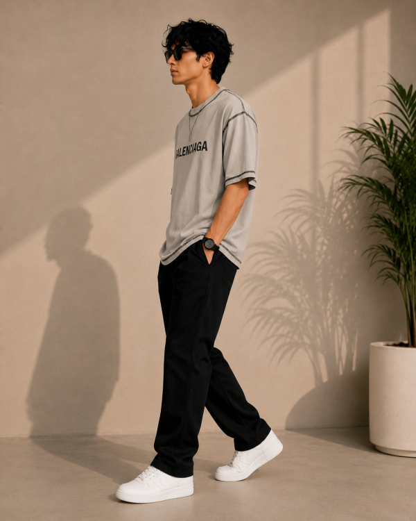 Balenciaga | Dust Gray Drop Shoulder