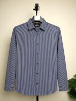 Black White Pinstripe Full Sleeve Shirt